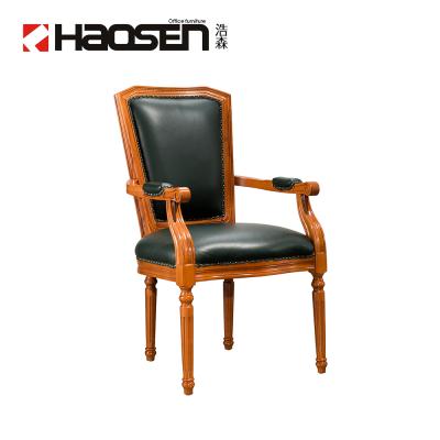 China Other Luxury Haosen Rafflo T206 Wooden Conference Room Office Visitor Chair for sale