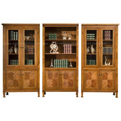 China Firmness Classica Office Home Study Two Doorsl Combination Cabinet Wood Bookcase Bookcase for sale