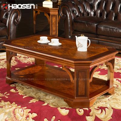 China HAOSEN F0806 luxury classic wooden coffee table office home use tea table for sale