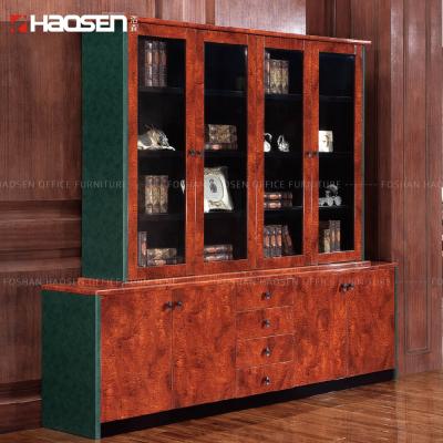 China High-end 4-Door Storage Cabinet Vertical Wood Home Office Classic Room Wood Vertical Bookcase for sale