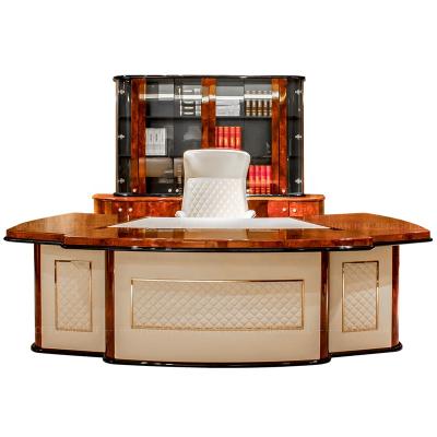 China 68028 Traditional High End Wooden Grain BOSS Room Use Desks CEO for sale