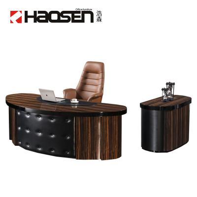 China MALANG 0990 Classic Factory Custom Luxurious Wood Modern Boss Executive Table for sale