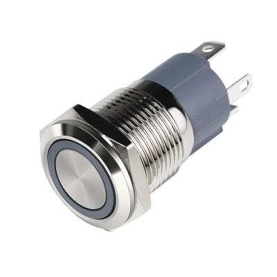 China Push Button Metal Control VANEAIMS 16mm Industrial High Current Waterproof 15A Momentary Latching Switch for sale