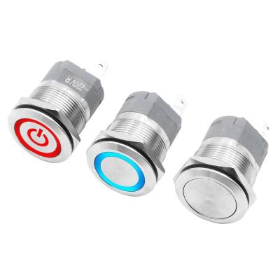 China Industrial Control VANEAIMS 22mm High Current Waterproof Momentary Button 15A Metal Self-Latching Push Button Switch for sale