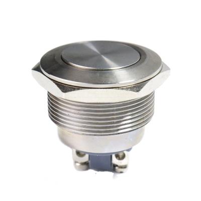 China IP67 Industrial Momentary Control Push Button Switch Metal Button Switch Waterproof 25mm Contact 3A RAZ for sale