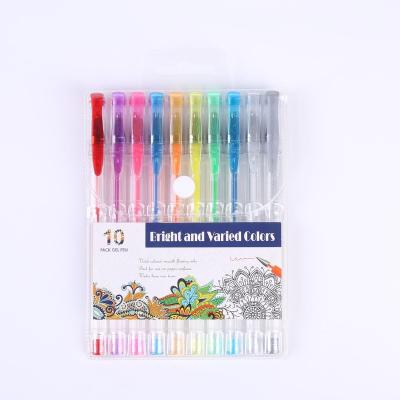 China Free Sample Customized Unique Logo Colors Different 48Pcs Colors Sketch Gel Pens Set For Adult Coloring Books Drawing for sale