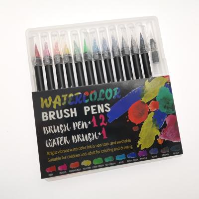 China Unique Brush Pen Set Amazon Colors Watercolor Drawing Painting 48 Adult Coloring Books for sale