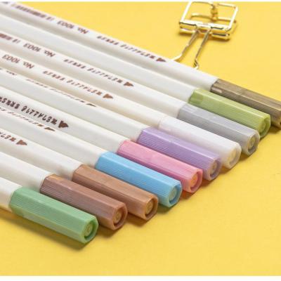 China Best Selling 10 Colors Tip&Brush Fine Tip Metallic Ink Marker Writing And Drawing Set For Art for sale