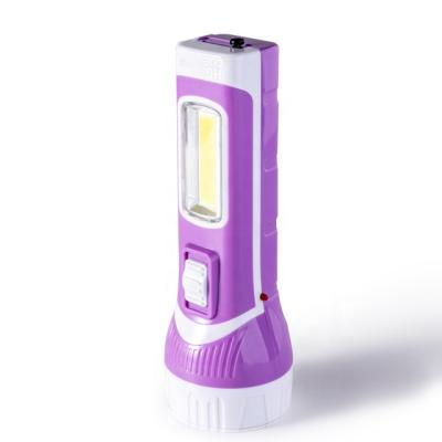 China Long Life Durable Torch Camping Rechargeable Led Flashlight With COB Side Light for sale