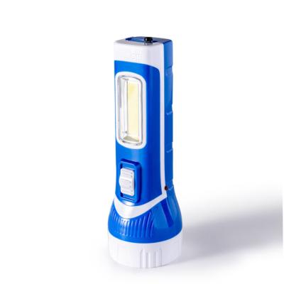 China Long Life Camping Torch Rechargeable Led Flashlight With COB Light for sale