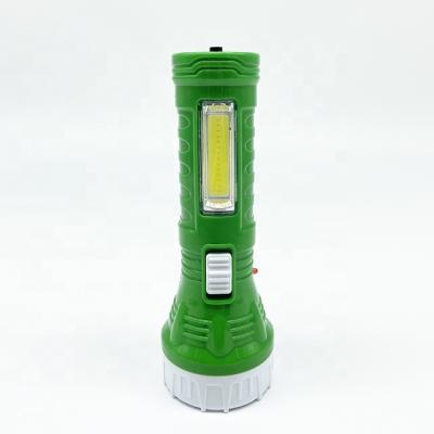 China Rechargeable Camping Illumination Led Torch Flashlight With Side COB Light for sale