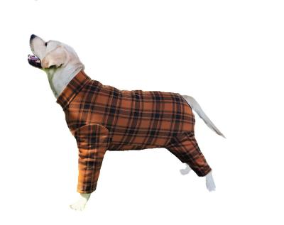 China Viable Direct Wholesale Standard Large Medium And Large Dog Plaid Pattern Warm Cotton-padded Clothes for sale