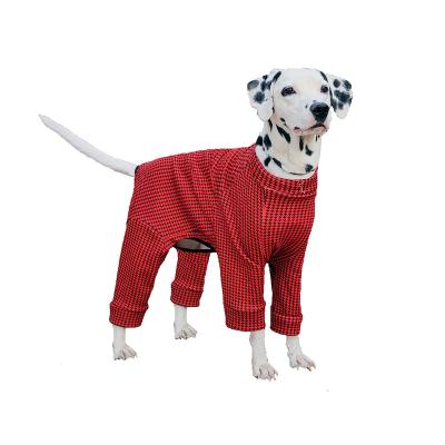 China Viable Selling Price High Quality Good Medium And Large Dog Plaid Pattern With Quadruped Fleece Clothes for sale