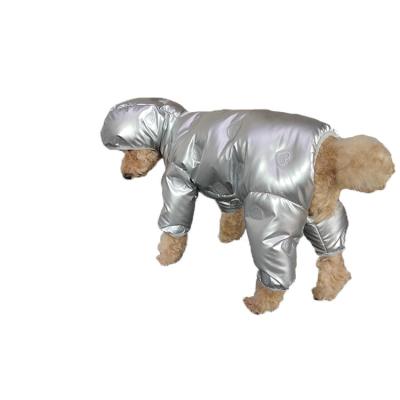 China High quality and latest design viable small dog padded quadruped clothes from belly down jacket for sale