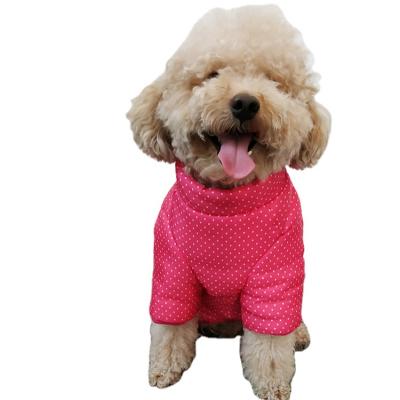 China Sustainable Dog Fleece And Wave Dot Pattern Thick Cotton-Padded Jacket Suit for sale