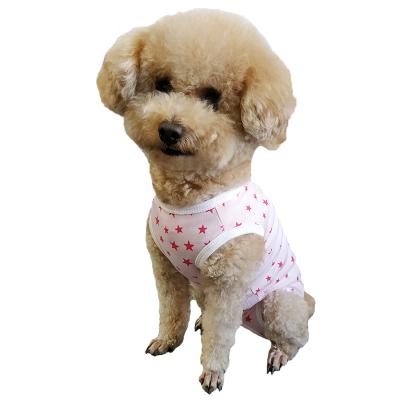 China Newest Selling Puppy Small Dog Pink Star Vest Viable Warm Gray Belly Wrap Mail-Neutral Dress For Pet for sale