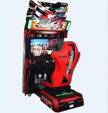 China Wooden Frame Games Race Car Coin Operated Arcade Play Games Car Racing Racing Machine for sale