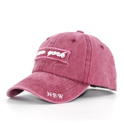 China JOINT Korean trend alphabet embroidery washed baseball cap cotton soft top retro sports cover gorras hat wholesale wholesale for sale