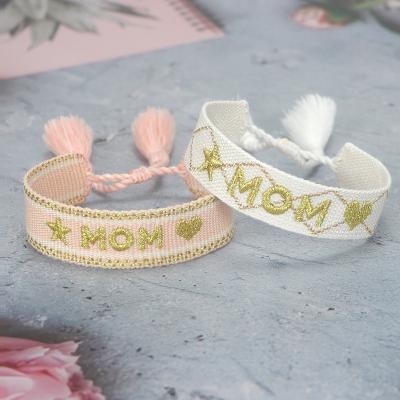 China And American European and American style simple and creative gold embroidery bracelet mom hand string European word tassel bracelet/mother's day best ever for sale