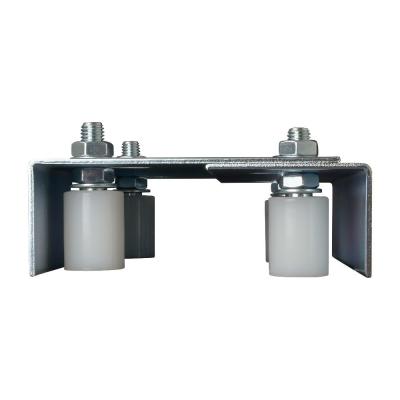 China 90 Degree Double Roller Upper Sliding Gate Roller Bracket Fixing 70mmX50mm for sale