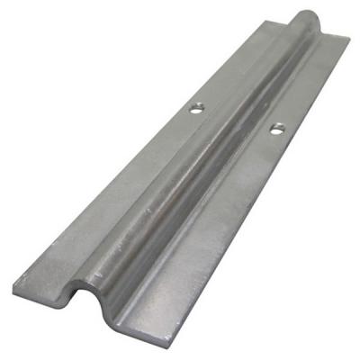 China R8 R10 Groove Galvanized Steel Sliding Gate Track Hardware Rail Round Bar Gate Track 3.5mm Thick for sale