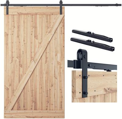 China 6.6FT Heavy Duty Bent Strap classic sliding barn door hardware kit for sale