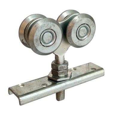 China 40mm Hanging Door Rollers With Steel Ball Galvanized White for sale