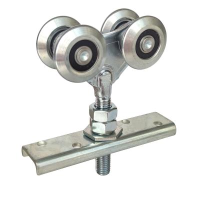 China 38mm Zinc Plated Steel Trolleys Hanging Door Rollers For Sliding Systems for sale