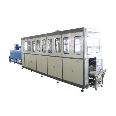 China Industrial Automatic Building Material Stores Ultrasonic Cleaning Machine Line With 6 Cleaning Tanks for sale