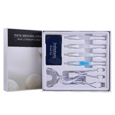 China White Smile Teeth Whitening Kit Factory Dental Bleaching Private Logo Blue Light Led Gift Box Teeth Whitening Kit for sale