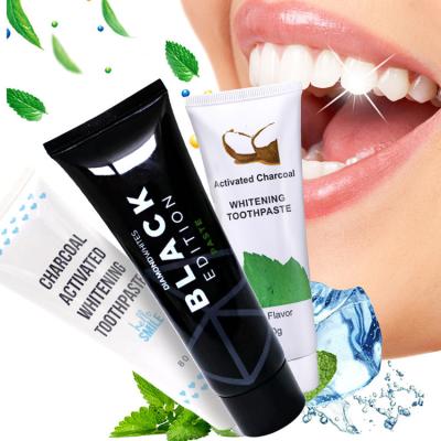 China Whitening Customize Logo Natural Organic Refresh Teeth Whitening Activated Fresh Mint Bamboo Charcoal Oothpaste for sale