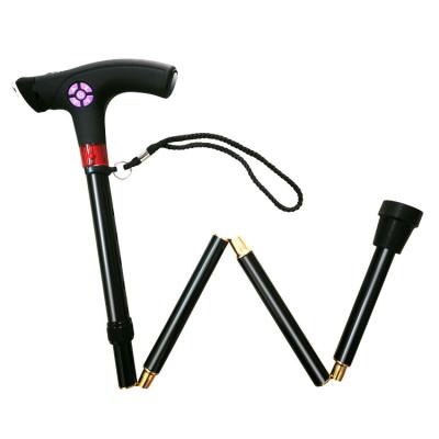 China Durable Smart Multifunctional Elder Protection Walking Cane Stick Led Flashlight Fall Alarm Walking Stick for sale