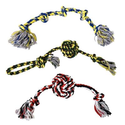 China Viable Pet Supply Pet Chewing Polyester RopeToy Outdoor Interactive Rope Toy Pet Dog Toy for sale