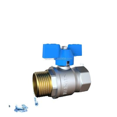 China General CE S1106 35 Long Life High Quality Female Through Male Brass Ball Valve for sale