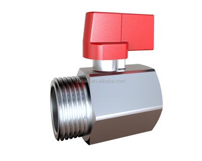 China S1910 general BSP high quality theaded male female threaded brass mini ball valve for sale