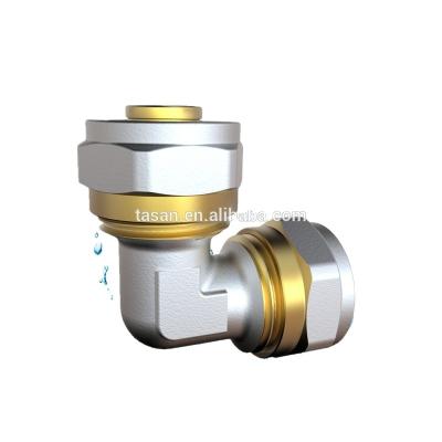 China S6203 16x16 90 degree elbow pex pipe fitting brass copper equal for sale