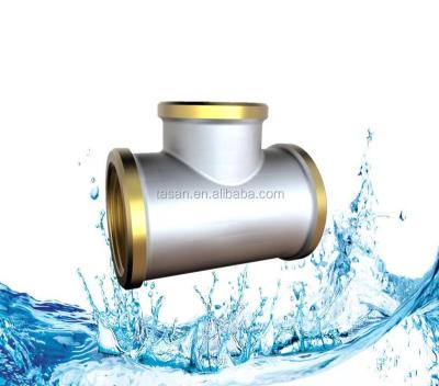 China S7112 Three Way Brass Tee Female Through Female Through Female Pipe Fittings Equal for sale