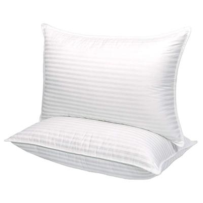 China Non-Toxic White Goose Feather Down Bed Pillows Luxurious Medium Firm And Soft Support Hypoallergenic for sale