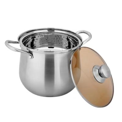 China 2022 Viable Best Selling Stainless Steel Kitchen Dinnerware Set Deep Soup Steamer P for sale