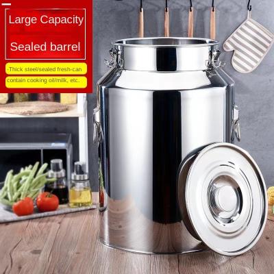 China Sustainable 201 Sealed Stainless Steel Oil Drum Oil Storage Tank Rice Drum for sale