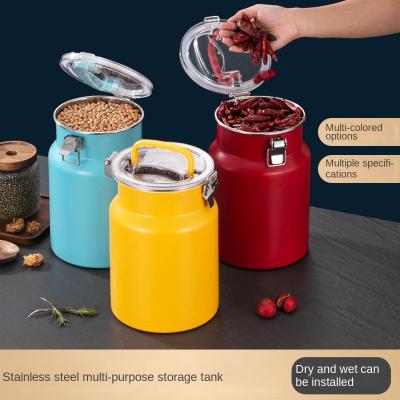 China 2022New Arrival Modern Design Stainless Steel Tank Sealed Storage Tank 5l/6l/7l/8l/9l/10l/12l for sale