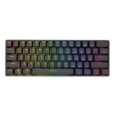 China ABS AIWO Manufacturer Sell Rgb Backlit Gamer Keyboards BT Wired Wireless 60% Mini Gaming Mechanical Keyboard for sale