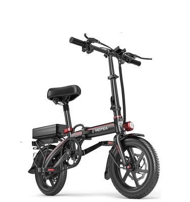 China Aluminum alloy 48V 15AH oil brake folding electric bike 720W 14 inch ebike bicicleta electrica bicycle for adult lithium battery for sale