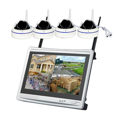 China 4CH WIFI DOME Camera with audio long range wifi distance 300m 15.6INCH NVR KIT LCD screen for sale