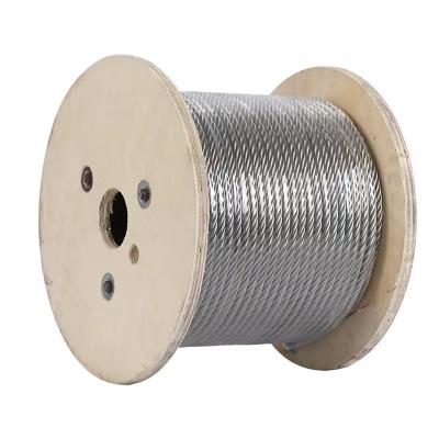 China Household specializing in manufacturing steel wire rope 1X7, 1X12, 1X19, 6X7, 7X7 structure galvanized/non-galvanized steel wire rope for sale