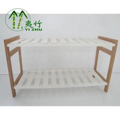 China 2019 Hot Designs 2 Tier Household Shoe Rack Modern Bamboo Shoe Rack Shelf for sale