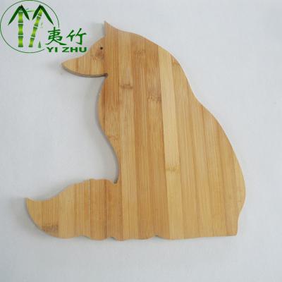 China 2021 Stocked Cute Fox Shaped Natural Bamboo Chopping Board 100% Cutting Board for sale