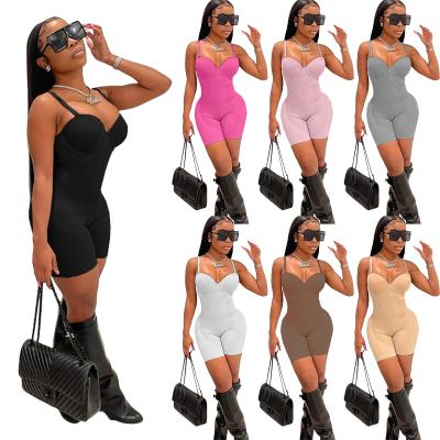 China 2022 new arrivals women's clothing QUICK DRY short bodycon overalls lady playsuit one piece women summer clothing for sale