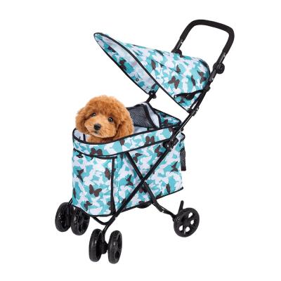 China New Design Cat Carrier Four Wheels Pet Dog Stroller Viable Foldable Strong Dog Stroller Pet Stroller for sale