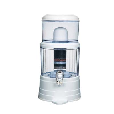 China Outdoor Pot 14L Mineral Drinking Water Filter Purify Original Water For Healthy Drinking With Flat Lid for sale